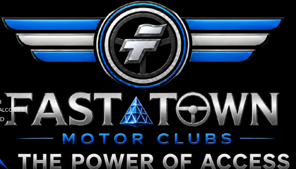 Complete Fast Town Motor Clubs mark and The Power of Access title from the approved Key Verticals artwork.