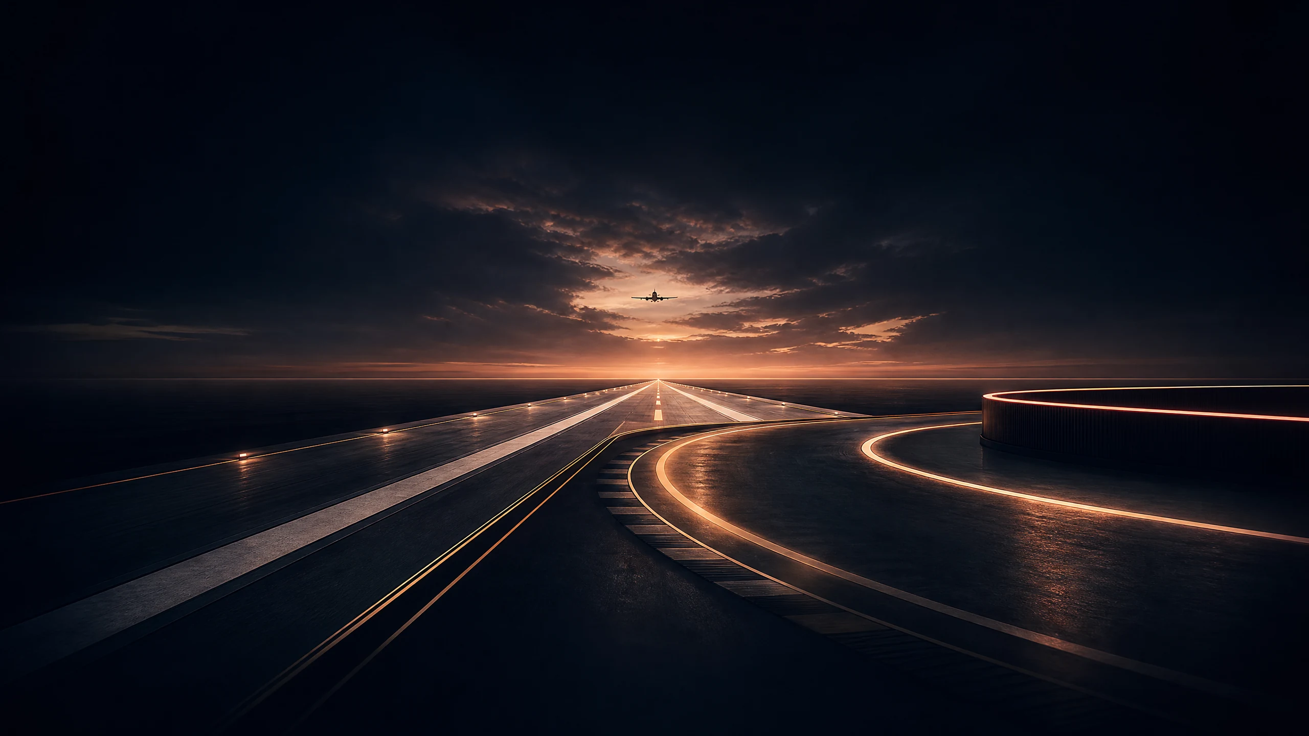 Conceptual runway-and-raceway partnership activation with automotive and aviation cues